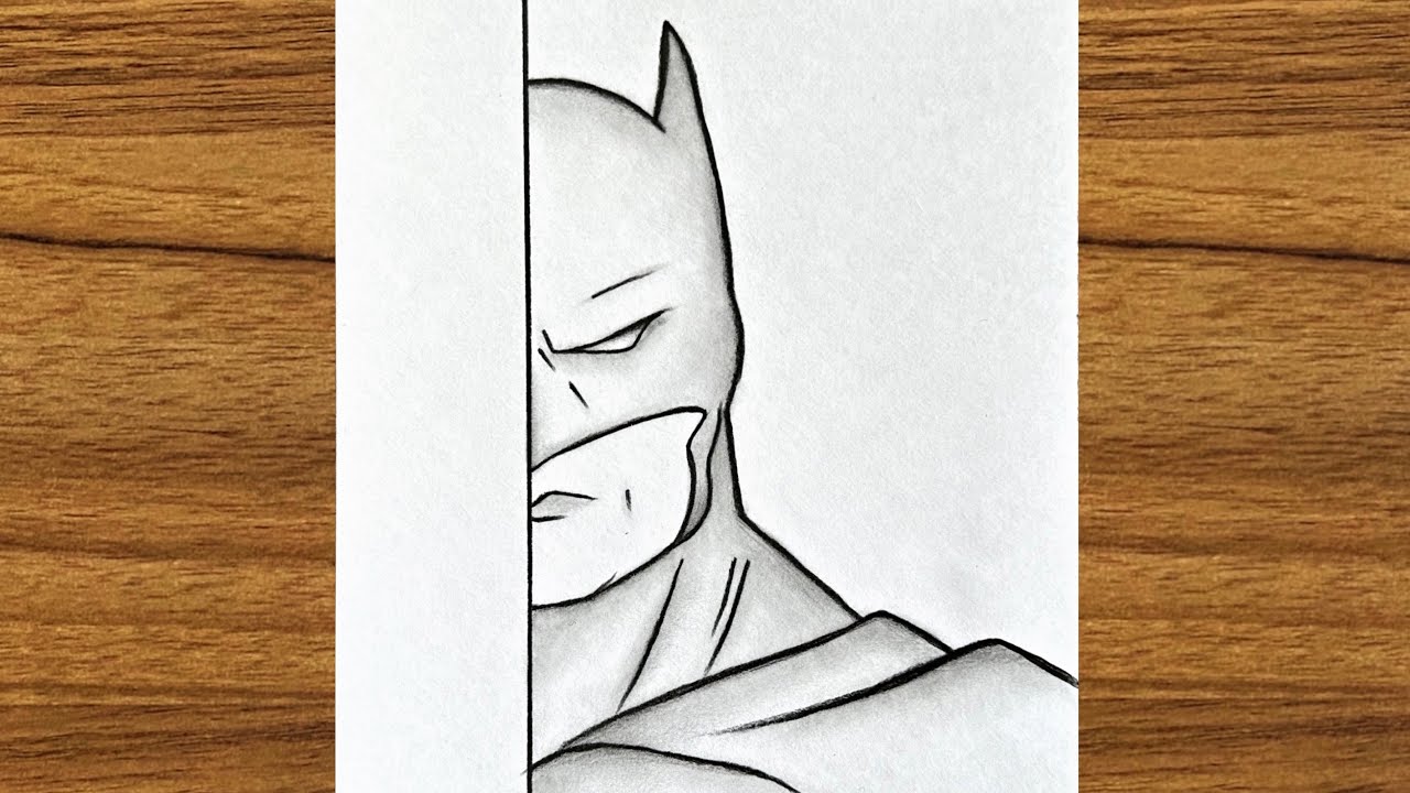 How to Draw Batman Joker Drawing Batman: Face the Face, batman, face,  pencil png | PNGEgg